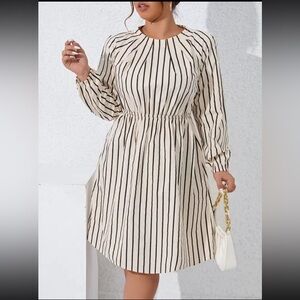 SHEIN Black and White Striped Dress